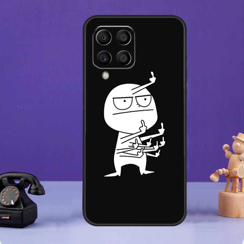 Чехол Funny Man со средним пальцем для Samsung Galaxy M13 M33 M53 M20 M30s M31s M12 M32 M52 M11 M51 M14 M34 M54 M55