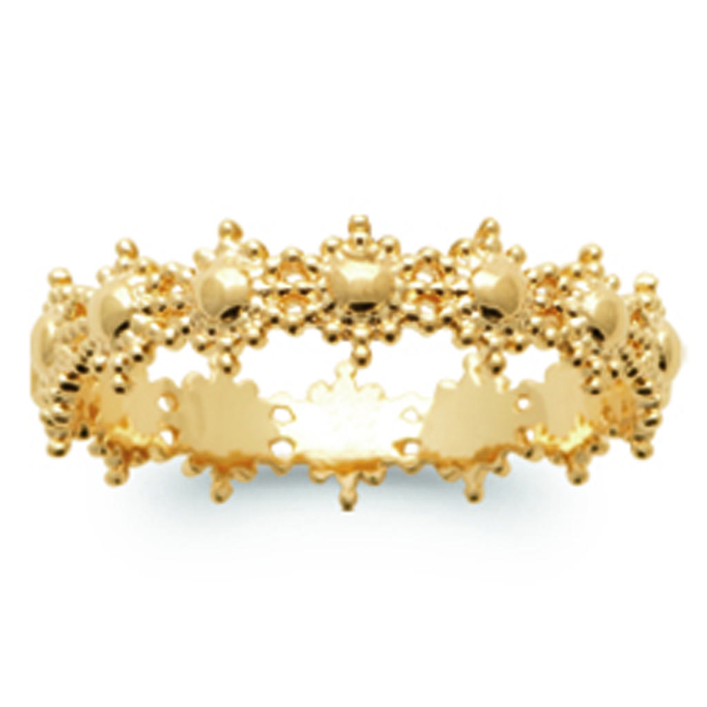 Gold Plated Ring 'Cléopatra' Golden - 5 Mm