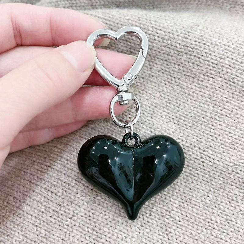 Простой темпераментный красный бант сердце акриловый брелок кулон для женщин девочек универсальный рюкзак украшения аксессуары подарки