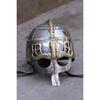 16 Ga Steel Medieval Knight Viking Vendel Helmet Brass Accent Nasal Helmet