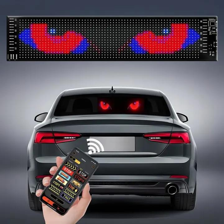 Автомобильный светодиодный индикатор окружающего света Devil Eye, пиксельная панель, гибкий светодиодный дисплей, светодиодная матричная панель, программируемая прокрутка своими руками