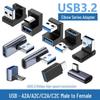 USB Type-C 3.2 Gen 2 Male To Female 90-Degree Adapter, 10Gbps High-Speed U-Type Converter