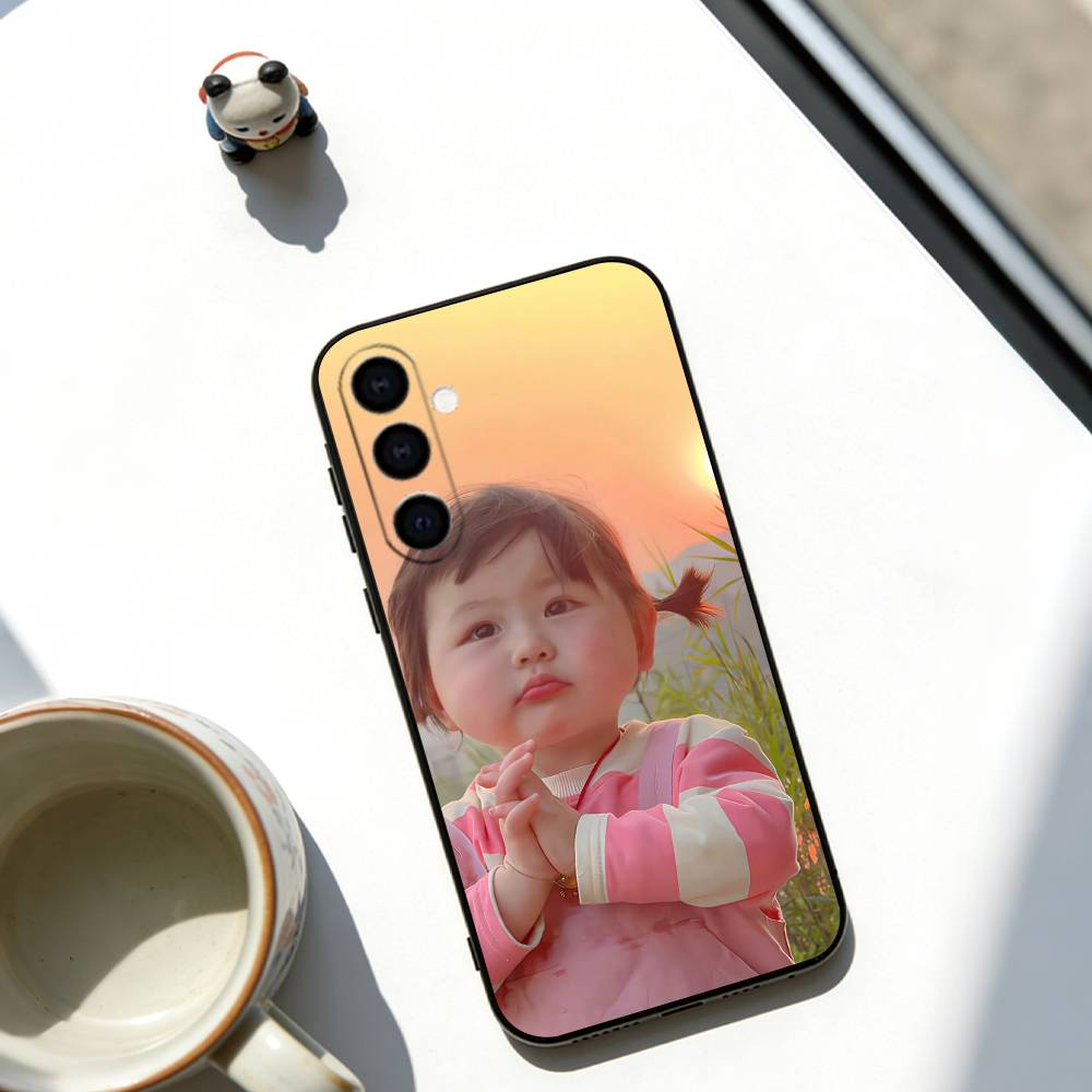 Очаровательный Человеческий Детеныш Чехол для Телефона Для Samsung Galaxy A73,A72,A71,A70,A53,A52,A51,Другие Мягкий Черный Чехол