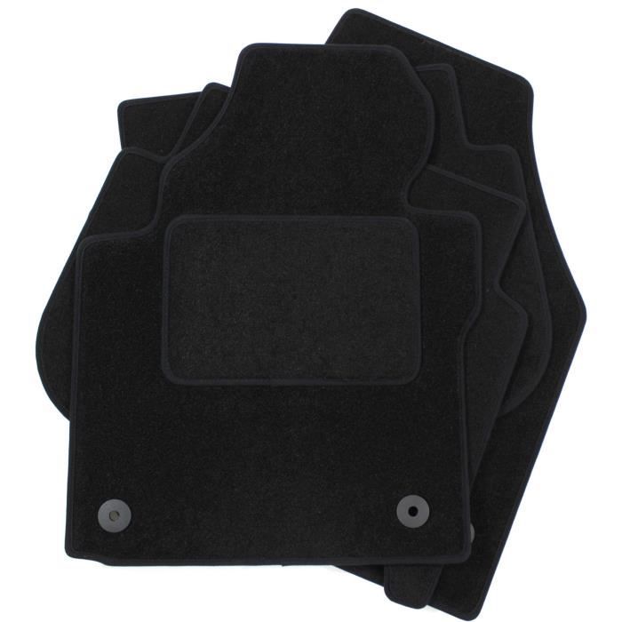 Tapis De Sol - VW - Touran 2011-2015 - Velours Noir - Ajustement Précis - Antidérapant