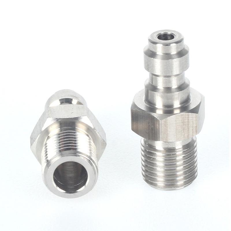 Быстроразъемные клапаны M10x1 / 1/8NPT / 1/8BSP с наружной резьбой, быстросоединяемые фитинги 8 мм для насосов высокого давления, 1-ходовые клапаны