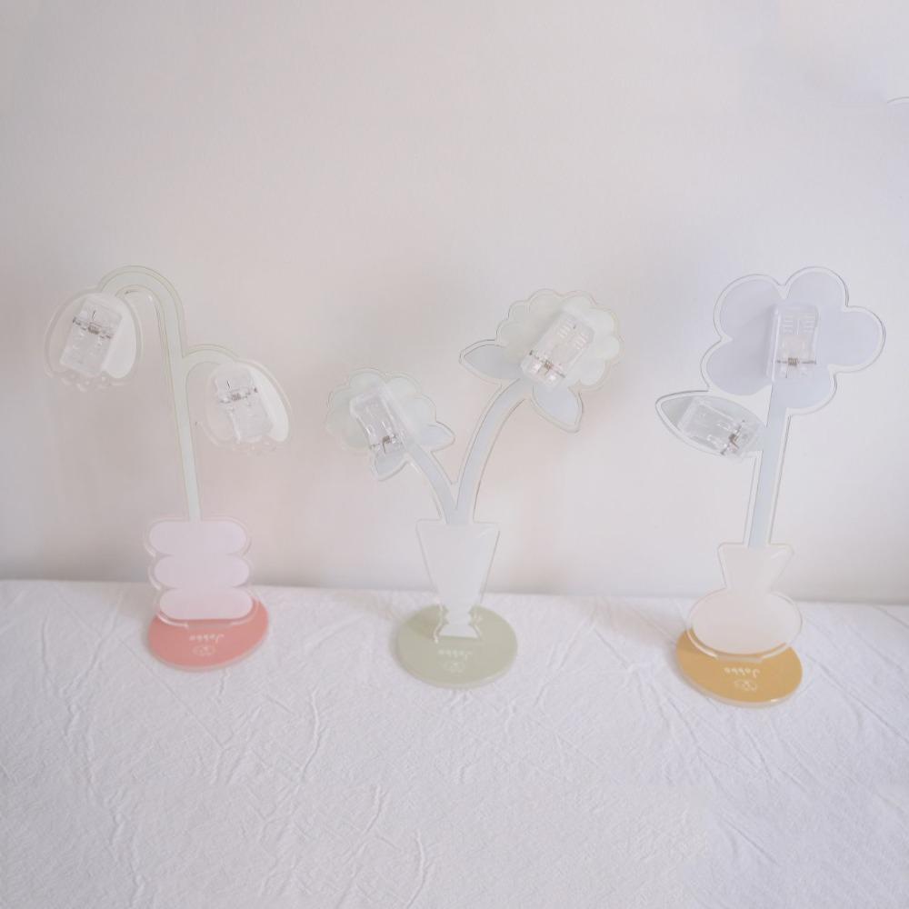 Memo Holder Flower Photo Clip Portable Flower Desk Paper Clip Office School