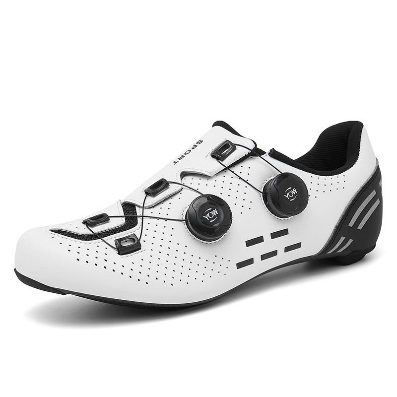 Carbon Fiber Sole Road Cycling Shoes Men Women - Breathable Anti-Slip Shock Absorption Bike Lock
