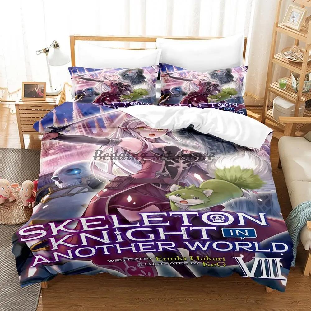 Комплект постельного белья Skeleton Knight Single Twin Full Queen King Size Комплект постельного белья Aldult Kid Bedroom Duvetcover Sets Anime Bed Sheet Set