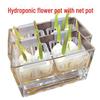 square acrylic pot with basket, 10x10см