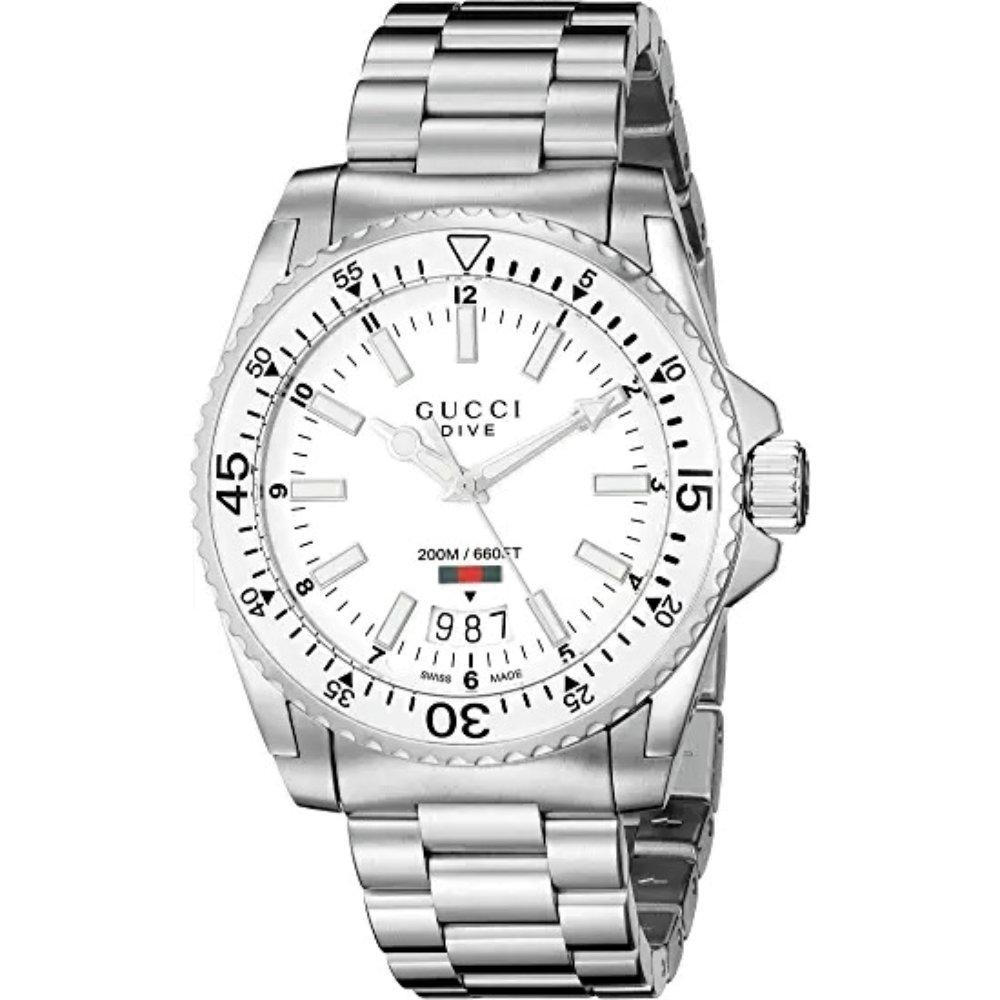 Gucci YA136302 Мужские часы для дайвинга из нержавеющей стали 40 мм