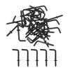 Western-style Bent Nails, 33mm Long, Pack of 40, Right-Angle Hooks, Screw Hooks, L-Shaped Metal Fittings, Carbon Steel, for Construction and Ga