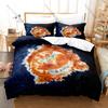 Peacock Printed Bedding Set, Duvet Cover + 2 Pillowcases Elegant Bird Pattern Soft Bed Sheets for Living Room Dorm Decoration