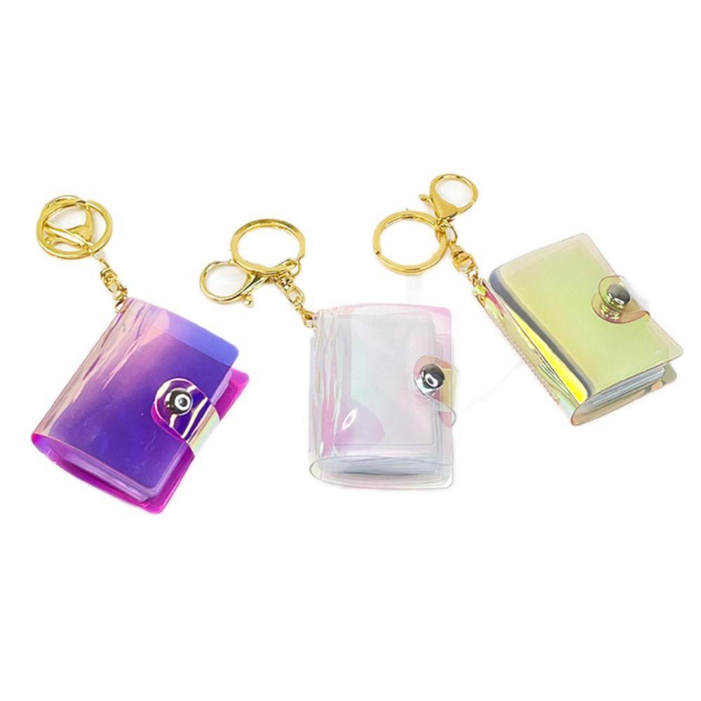 Фотоальбом на цепочке с пряжкой, износостойкий мини-держатель для карточек, подарок на день рождения