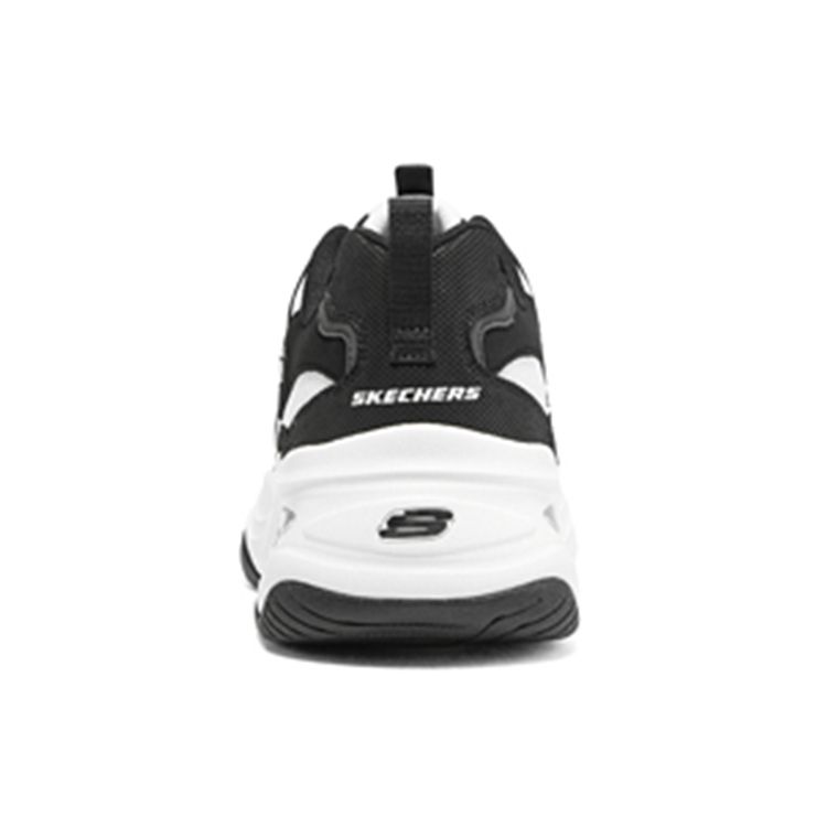 Skechers DLites 4.0 Ткань Синтетическая кожа Молния Панда Низкие Папины кроссовки Мужская кроссовка Черный Белый 894126-BKW