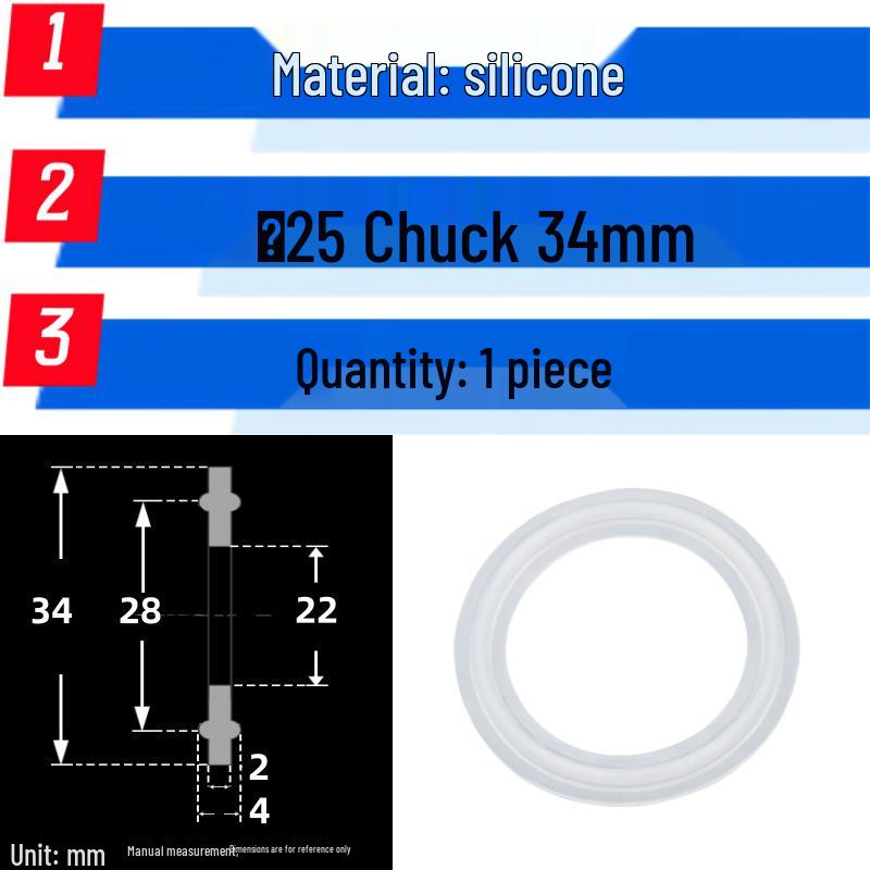 Silicone Quick-Release Sealing Ring & PTFE EPDM Fluoro Rubber Gasket Set