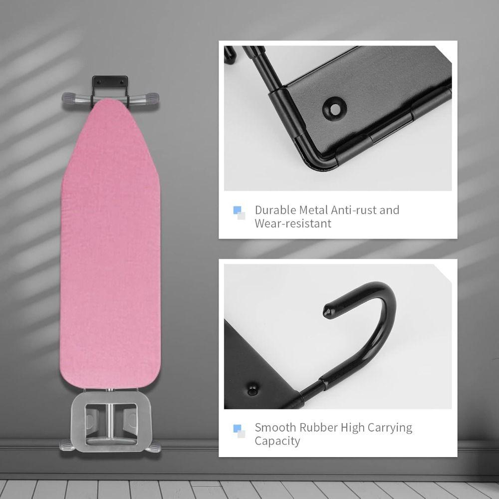 Easy Install Ironing Board Hanger Space Saving Iron Board Holder Laundry Room Storage
