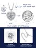 Dancing Stone Carat Moissanite Necklace Silver Necklace with Adjustable Chain and Gift Box [MomentWish] Pendant, 1.3 Women's (Heart)
