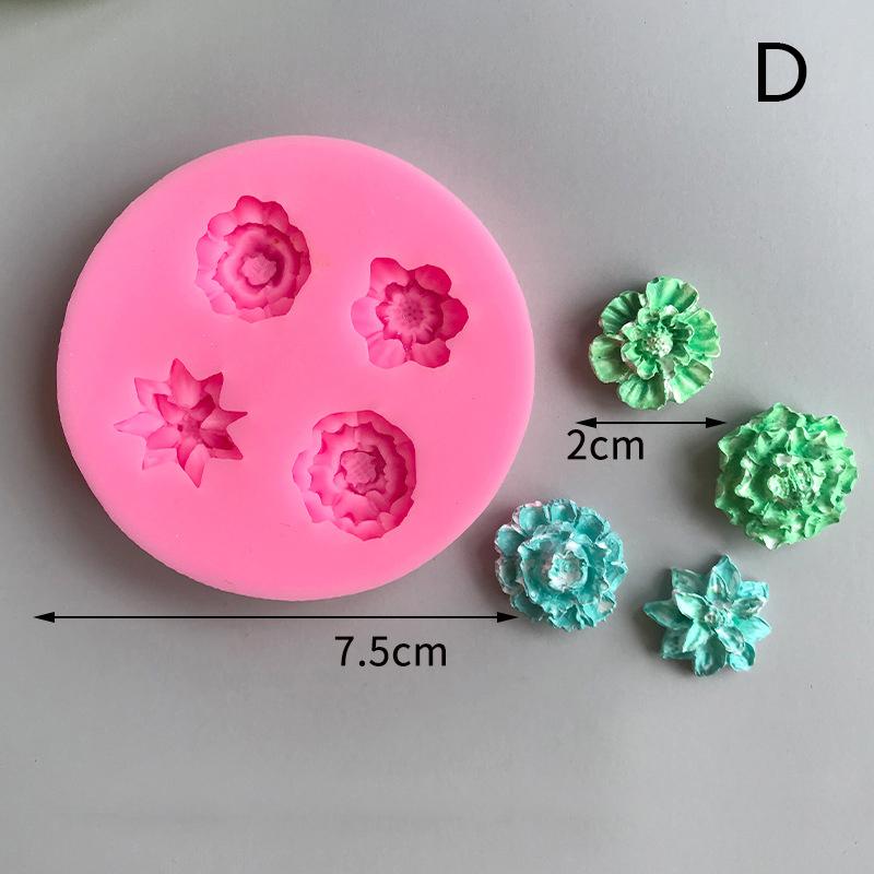 Многофункциональная цветочная коллекция силиконовая форма для торта своими руками, украшенная жидкой помадкой, шоколадом, декоративная кухонная форма для выпечки