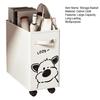 Storage Basket Laundry Bin with Wheels Handle Design Large Capacity