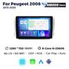 8-ядерный 8+256 ГБ Android All In One Car Radio для Peugeot 2008 208 Series 2012-2018 Мультимедийный проигрыватель GPS Carplay Stereo AutoRaido
