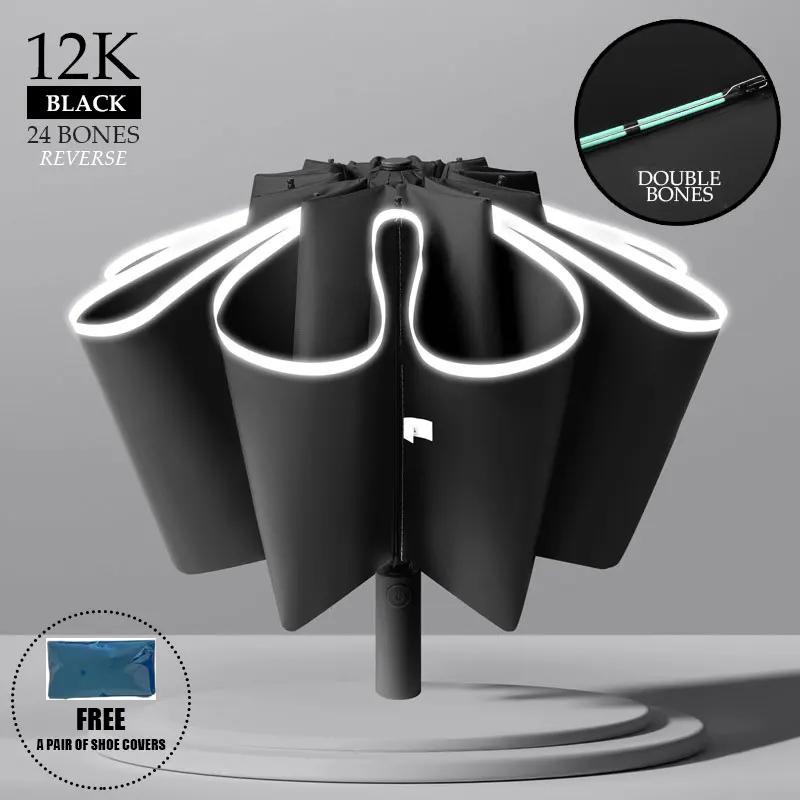 16 К Двойные Кости Большой Зонт Мужской Женский Ветрозащитный Компактный Зонт Автоматический Складной Бизнес Роскошный Зонт От Солнца Дождя Путешествия