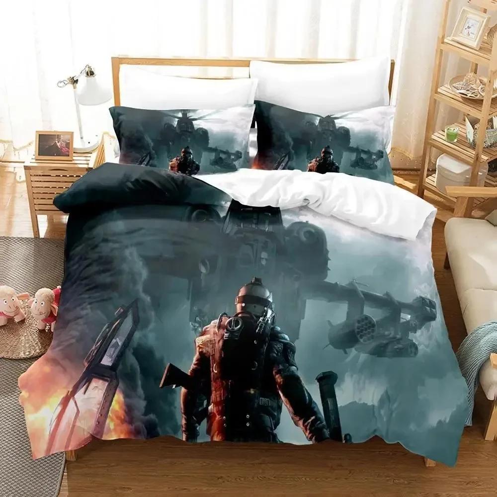 3D Аниме Игра Warface Breakout Комплект постельного белья Печатный комплект постельного белья с наволочкой Пододеяльник Мягкий Односпальный Двуспальный Queen Super King Размер
