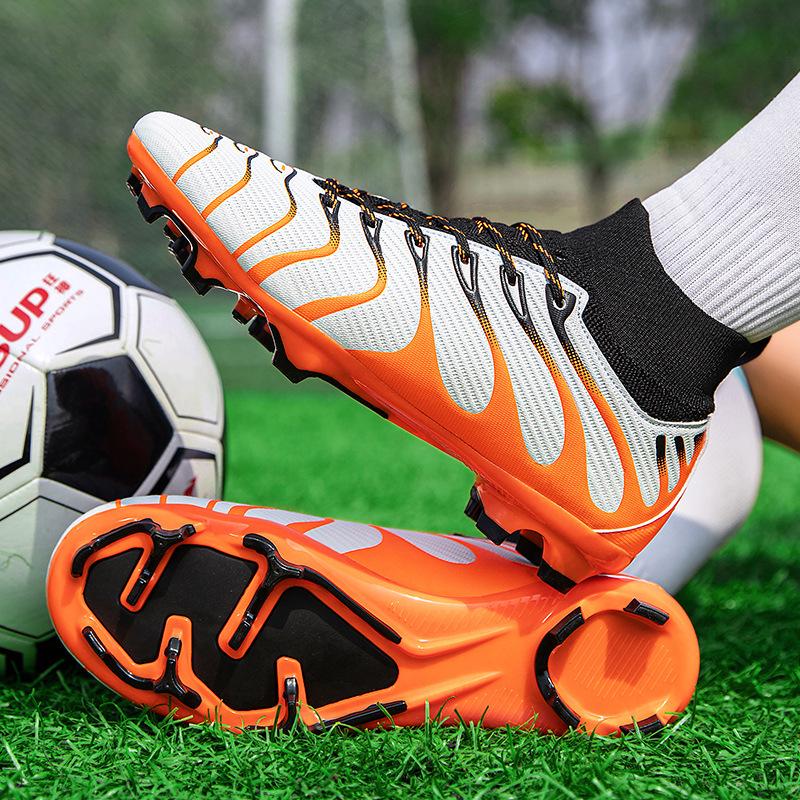 High-quality Anti-slip Breathable High-top Soccer Shoes for Adult Training & Competition