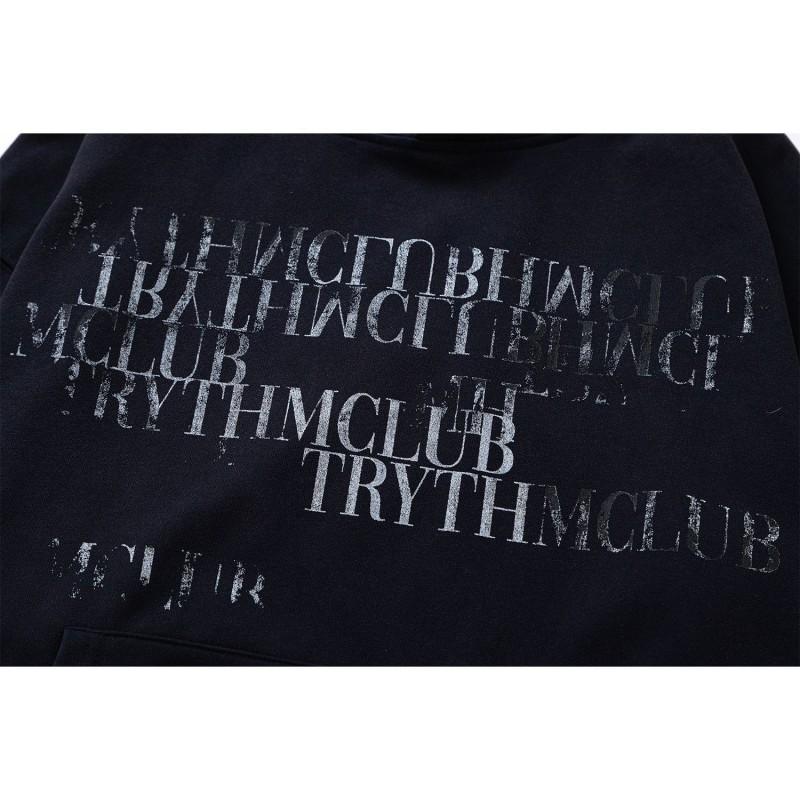 Unisex Oversized Heavyweight Hoodie With Letter Print Streetwear Style Men Winter