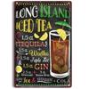 Vintage Cocktail Recipe Metal Tin Signs Set  Pina Colada Sangria Margarita Aperol Spritz Zombie Screw Driver Drinks Wall Decor