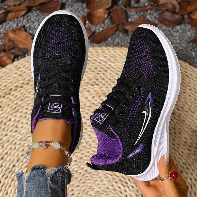 Shoes Women's Sports Style New Breathable Mesh Women's Summer Soft Sole Casual Women's Knitted Comfortable Women's Shoes