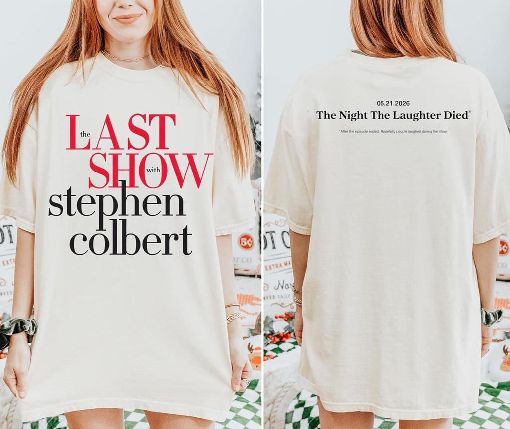 Last Show Stephen Colbert T-Shirt: Finale Double Sided Graphic Tee