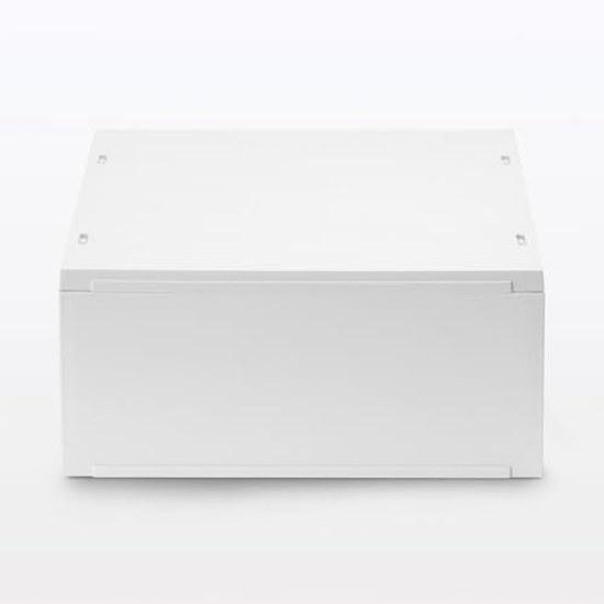 Muji Recycled Polypropylene Small Storage Case Medium White Gray Approximately Width 26 Depth 37 Height 12 cm