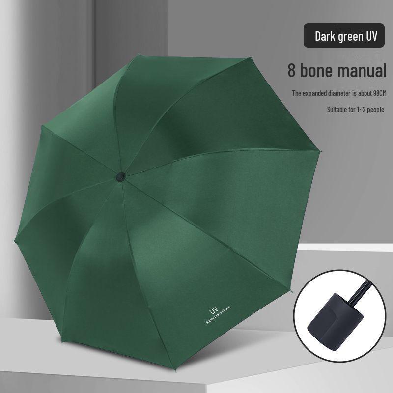 Корейский автоматический складной зонт двойного назначения для студенток — защита от солнца и дождя, устойчивость к УФ-излучению, большой размер.