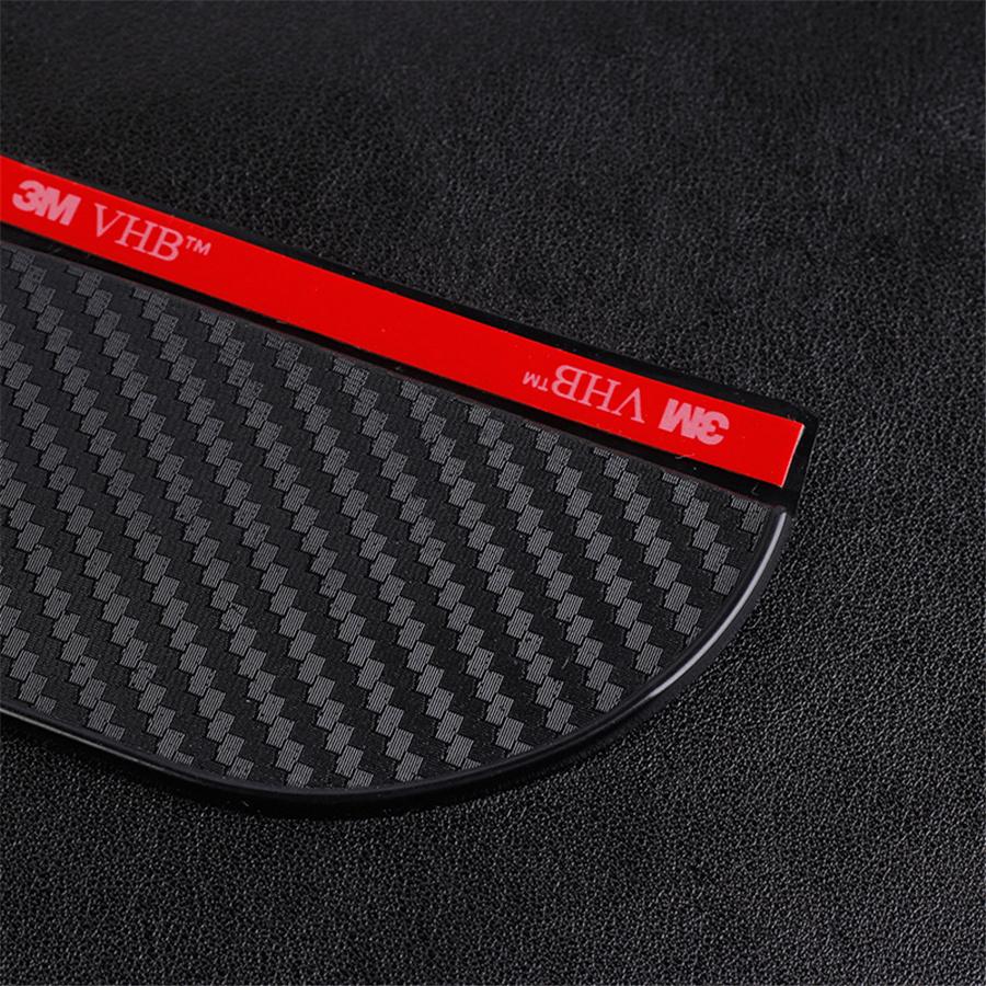 2Pcs Car Rear View Mirror Rain Shield Cover Mirror Rain Guard Carbon Fiber Style