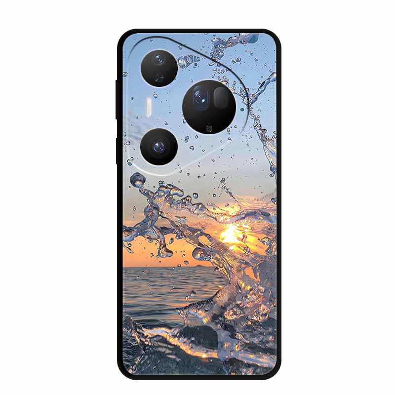 Цветочный чехол для телефона Huawei Pura 70 80 Pro Plus Силиконовый TPU чехол для Pura80 pro+ Pura70 Ultra Para Black Задняя сторона Мягкий защитный