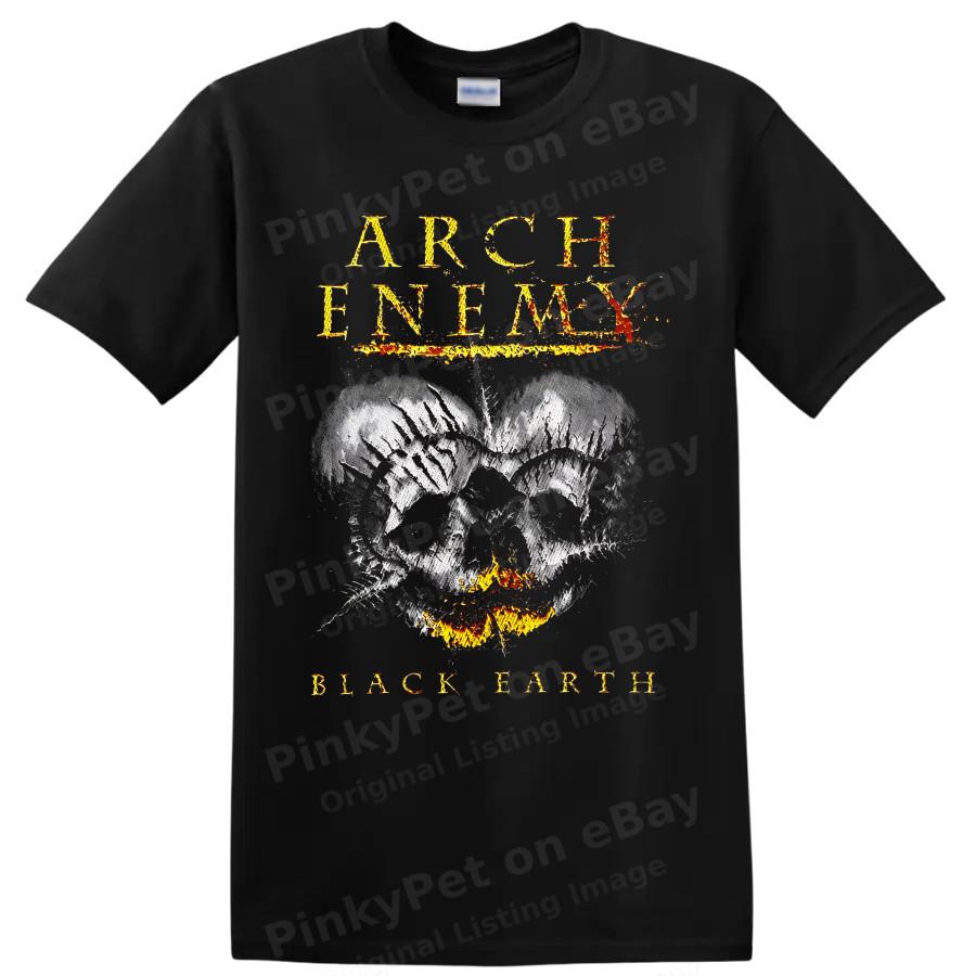 Arch Enemy Метал-группа Череп Огонь Графическая футболка Готическая Тяжелая музыка Футболка Унисекс