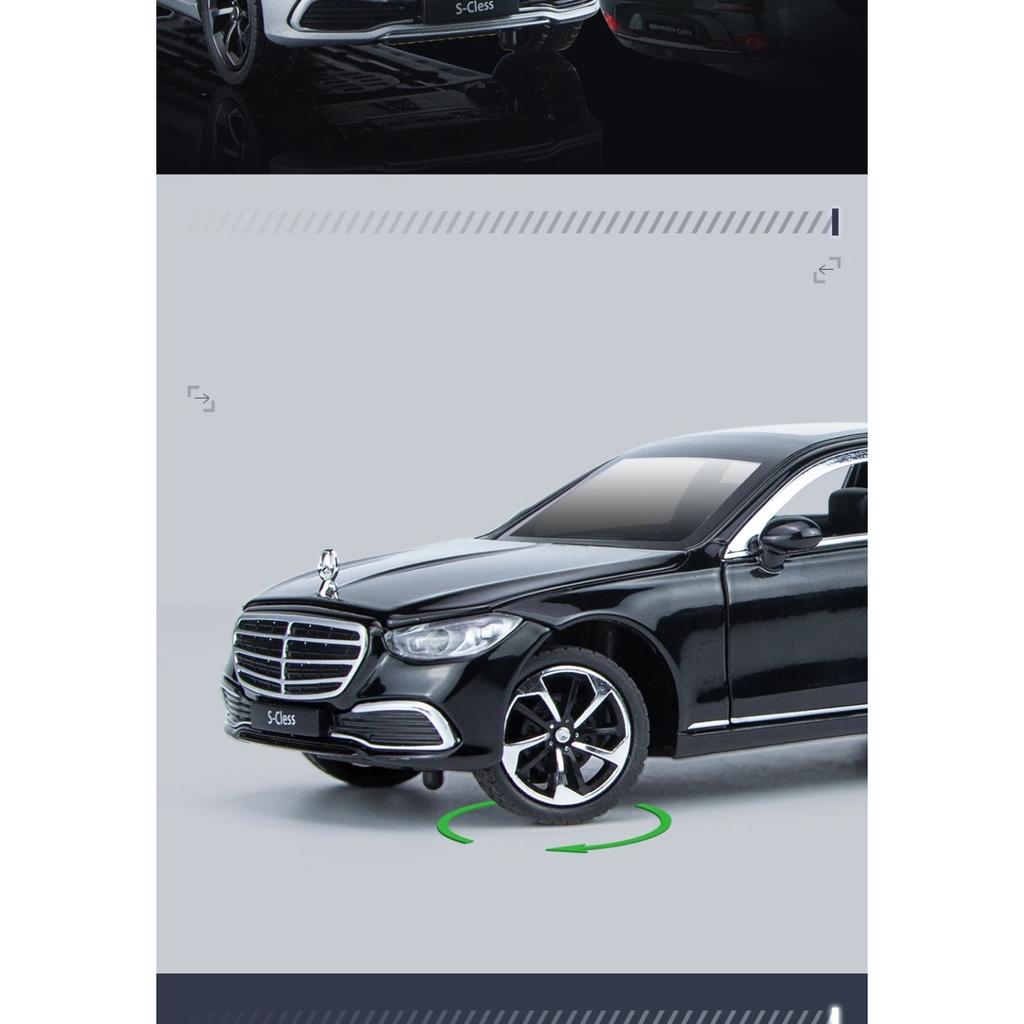 1/24 BENZ S400 S-Class Alloy Car Diecasts & Toy Vehicles Car Model Sound and Light Pull Back Car Toys Gifts