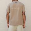 Fear of God Essentials FW21 Урожай Однотонная футболка с принтом букв, круглым вырезом, коротким рукавом, унисекс, топ, пшенично-коричневый FOG-FW21-008