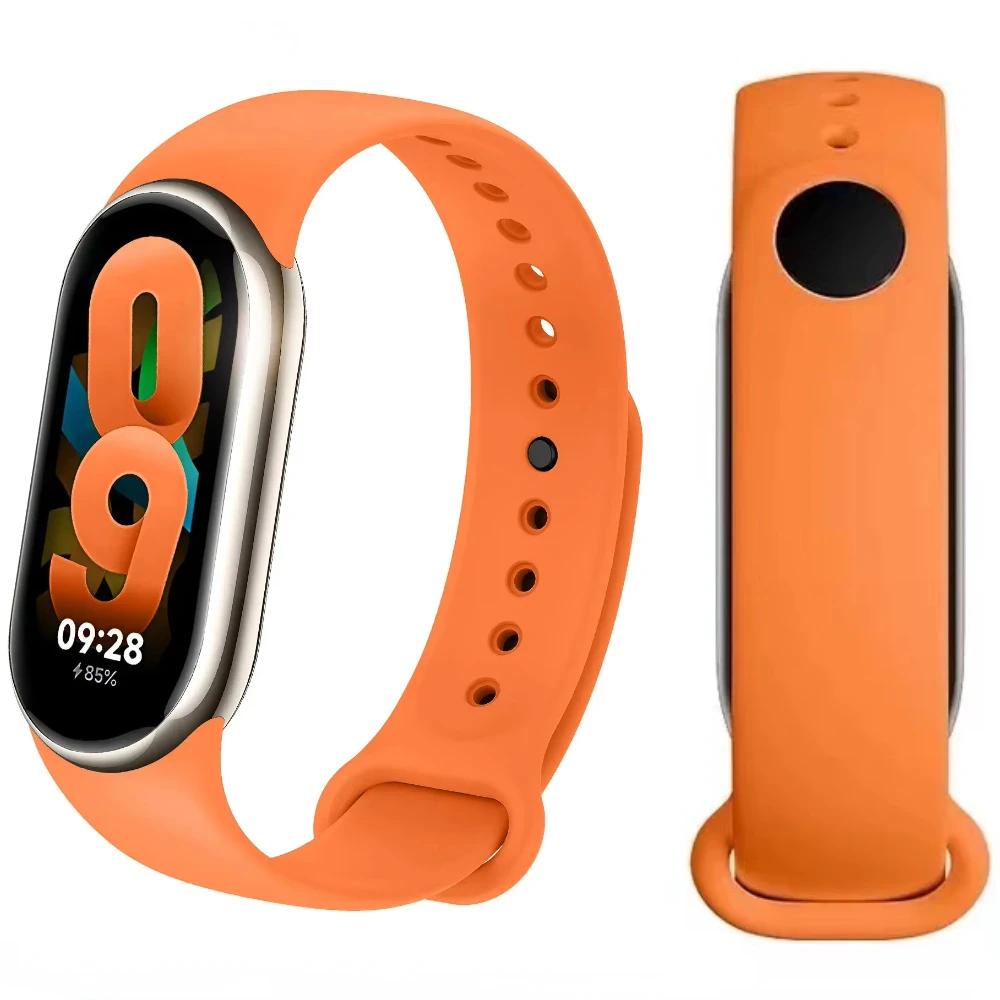Мягкий силиконовый ремешок для Xiaomi Mi Band 10 Спортивный дышащий официальный браслет для Mi Band 9 8 Запасные аксессуары