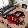 Crystal Velvet Rug Custom Name Text, Soft Non Slip Floor Mat Home DecorEdward Scissorhands