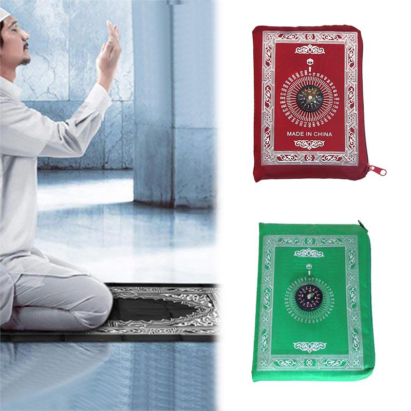 Коврик для молитвы Плетеные коврики Мусульманский ковер Портативный ковер Одеяло Ковер из полиэстера Простой принт 1 шт Коврик для ковров Ювелирные изделия Аксессуар