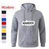 Autumn Teens Long Sleeve Black Gray Hooded Sweatshirt Hoodie Sportswear
