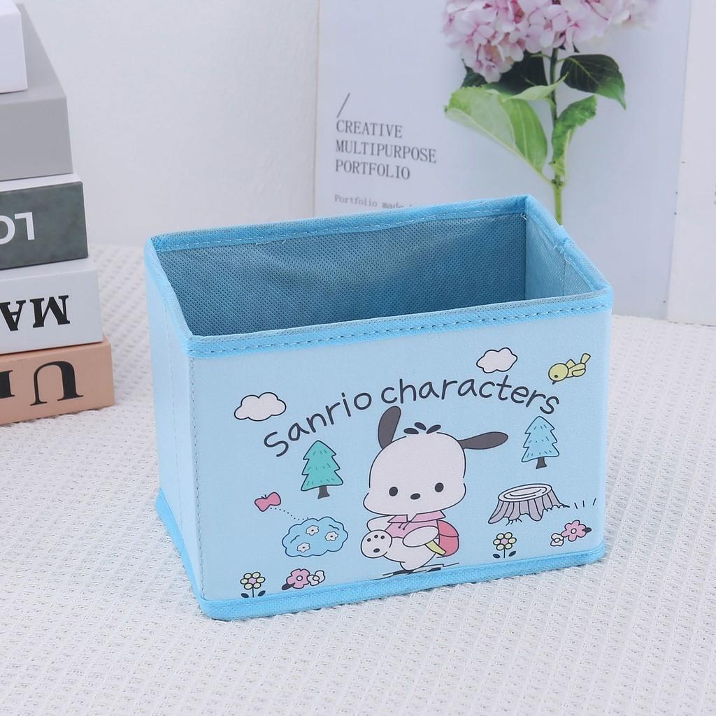 Складная настольная коробка для хранения с рисунком Hello Kitty, Куроми, Синнаморолл, Мой Мелоди для офиса и спальни, для наведения порядка