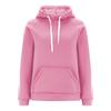 Women's Casual Loose Solid Color Long-sleeved Crewneck Sports Hoodie