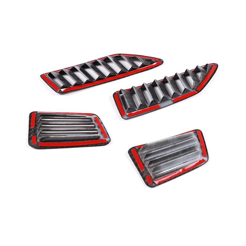 4 шт./компл., накладка на приборную панель автомобиля, рамка для кондиционера, подходит для Ford Ranger Wildtrak 2015-Авто интерьер