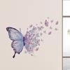Наклейка на стену в виде бабочки, украшение для животных, водонепроницаемая, сделай сам, фиолетовая наклейка, домашний декор для ванной комнаты