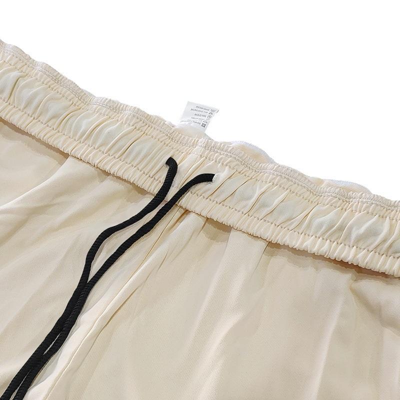 Men's Striped Track Pants Summer Casual Straight Leg Athletic Pants Elastic Waist Joggers