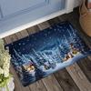1Pcs Anti Fatigue Kitchen Rugs,Christmas Print Waterproof Non-Slip Thick Cushioned Kitchen Mat Heavy Duty Comfort Standing Mat for Kitchen