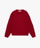PLAC WOMEN Cable Basic Round Neck Knit Red