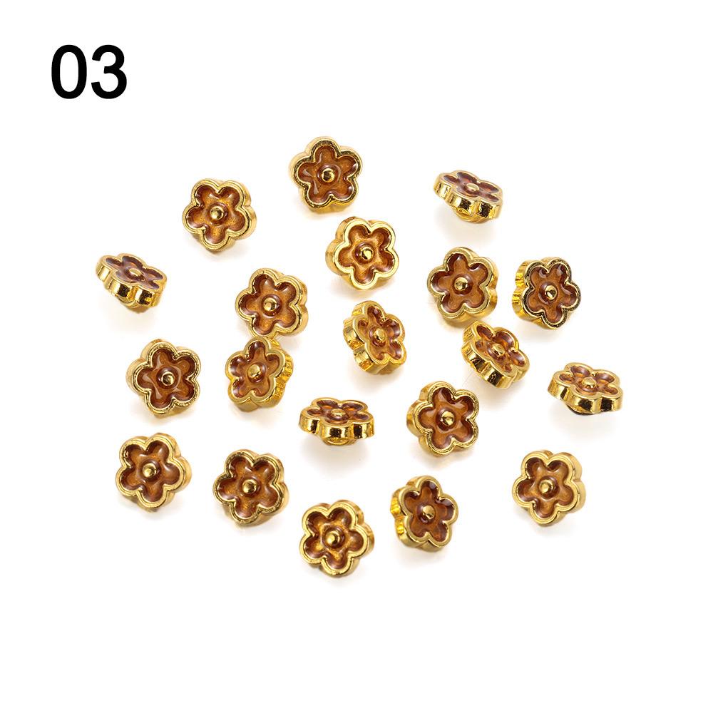 20 шт. пряжек ручной работы в виде цветка 10 цветов мини-кнопки с рисунком новые металлические пряжки 1/6 кукла